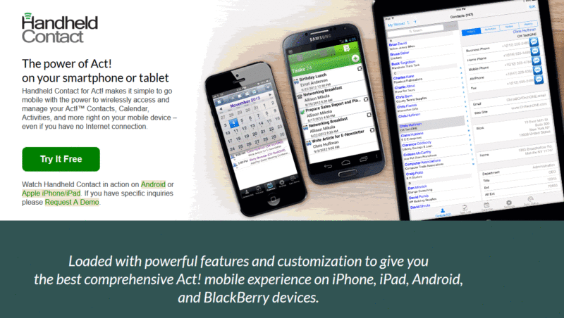 Handheld Contact for Act: Sync Act Data to your Phone or Mobile Device