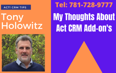 My Thoughts About Act CRM Add-on’s