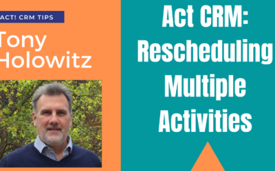 Act CRM: Rescheduling Multiple Activities