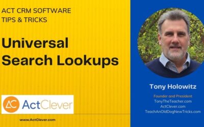 Act CRM Software: Using Universal Search