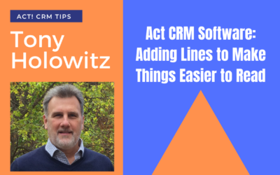Act CRM Software: Adding Lines to Make Things Easier to Read