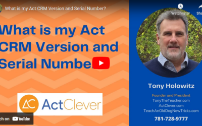 What is my Act CRM Version and Serial Number?